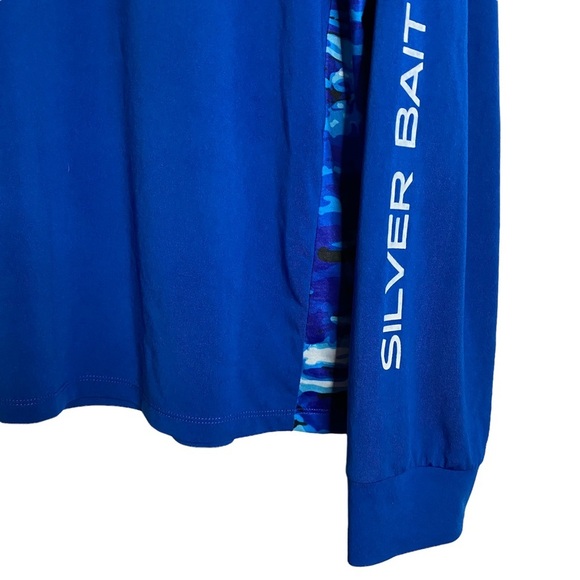 Silver Bait Blue Water Performance Long Sleeve Crew Neck Shirt Large L - Picture 7 of 16